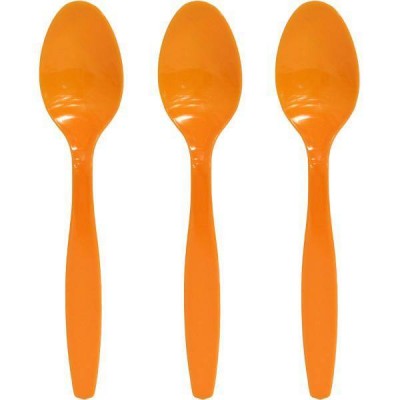 Κουταλάκια πλαστικά πορτοκαλί (16 τεμ)