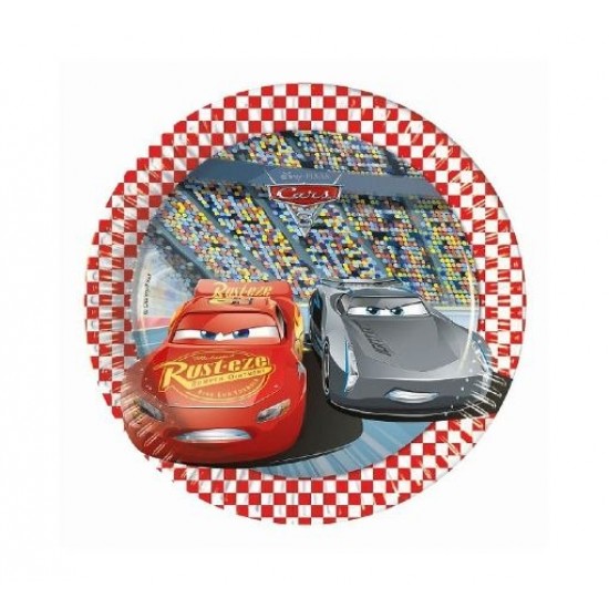 Πιάτα γλυκού Cars 3 (8 τεμ)