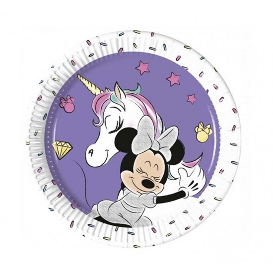 Πιάτα γλυκού Minnie Unicorn (8 τεμ)