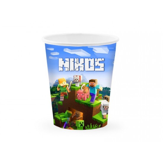 Ποτήρια με όνομα Minecraft (6 τεμ)